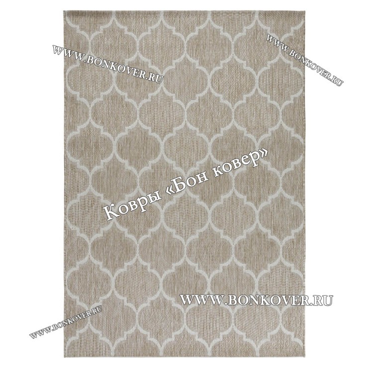 Безворсовый ковер дизайн 141 бежевый