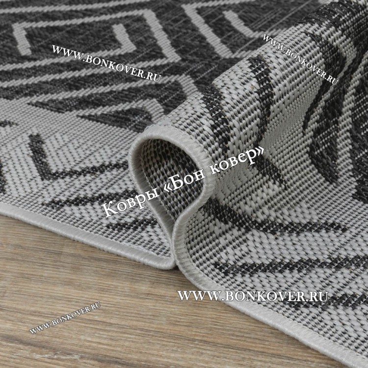 Безворсовый ковер дизайн 145 черный