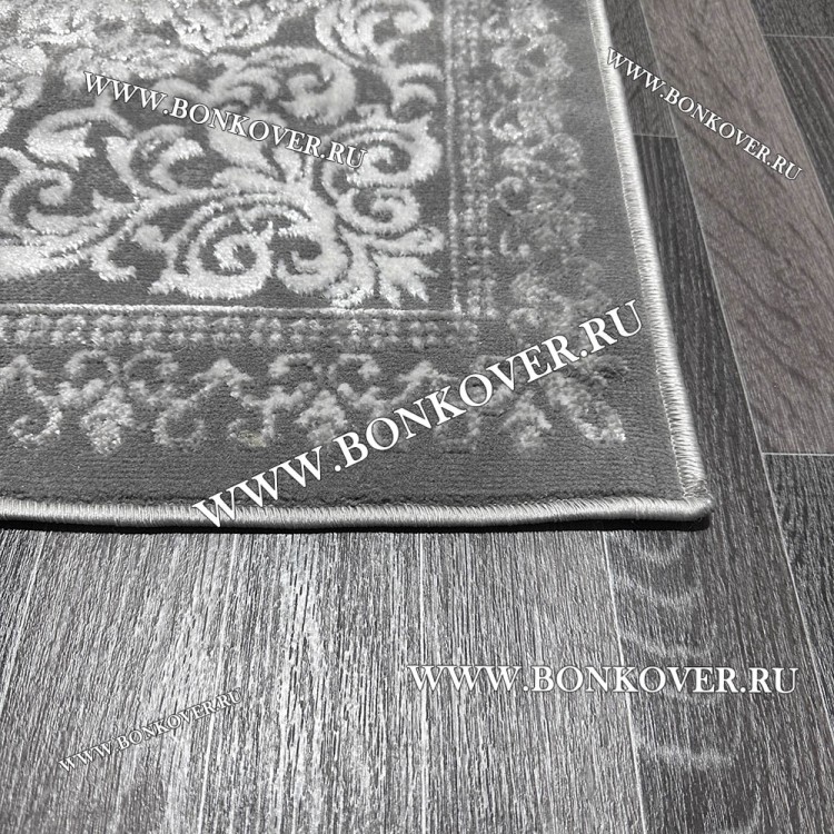 Современный Турецкий Ковер Дизайн 188 Серый с Белым