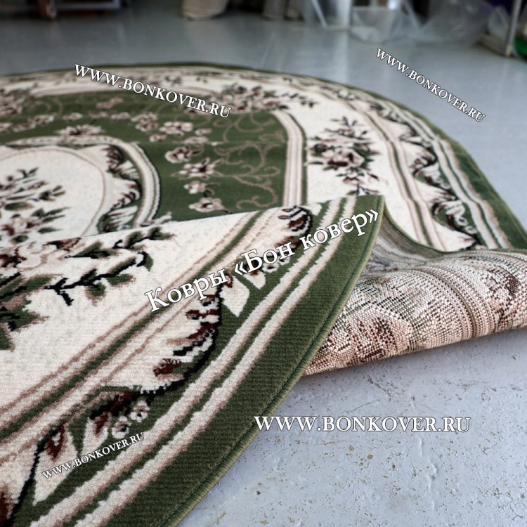 Ковер Лайт Карпет Дизайн 23896 Зеленый Овал