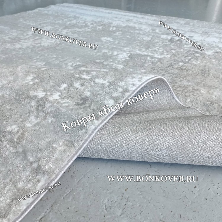 Современный Ковер Дизайн 070 Серый с Белым