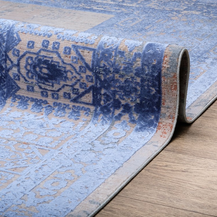 Ковер Art deco 3035A CREAM2 / BLUE2